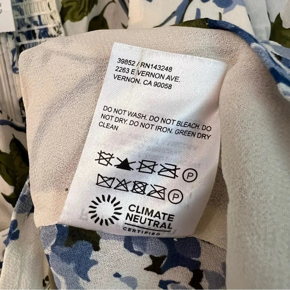 Reformation Constance Blouse Riviera Garden Floral 0 NWT Contemporary Feminine - Picture 6 of 8